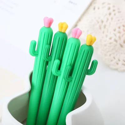 Creative Plant Shape Promotional Squishy Gel Pen for Students Memory Foam Easily Recovery Decompression Ballpoint Pen