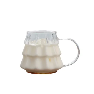 Transparent-coated Hand-blown Borosilicate Glass Mug Single-layer Wall Drinking Lid Modern Minimalist Design for Home Use