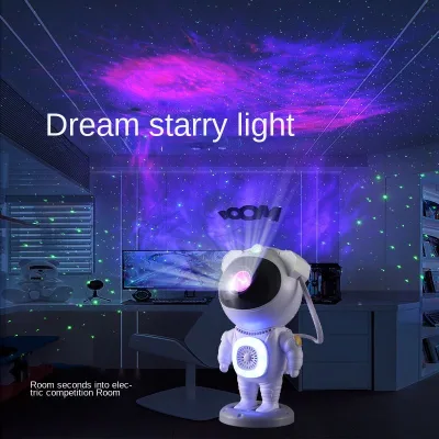 Modern RGB Stars Dream Laser Projector Ornament Audio Astronaut Lamp Warm Night Lights Living Room 5V Input
