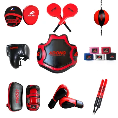 Boxing Fitness Workout Training Boxing Equipment Custom Made Chest Guard Kick Pads Focus Mitt Speed Ball Hand Wraps Stick Target