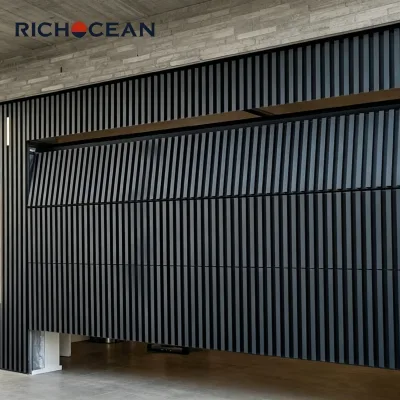 Price of Concealed Grille Garage Doors Vertical 12x8 Sectional Remote Control Brown Color Garage Door USA Style