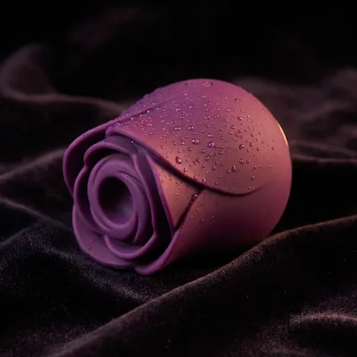 Rose Shaped Silicone Vibrator Adult Wellness Device Quiet Compact Design