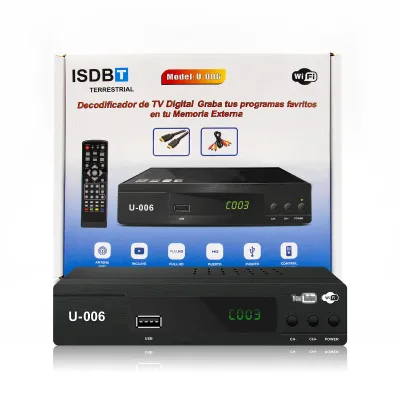 Hot Selling Ready Goods South America Isdb-t Digital signal Tv Decoder 1080P FULL HD Analog Antenna Tdt Digital Tv Tuner Peru