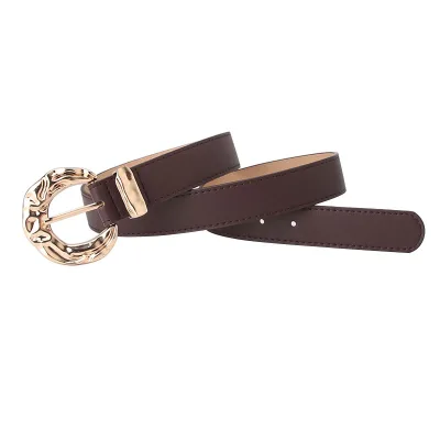Custom Buckle Multi Color Fashion Luxury Genuine Leather Pu Designer Women Belts