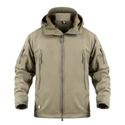 Outdoor Jackets Tactical Fleece Uniform Casual Hooded Jacket Men Thermal Clothes Softshell Jackets Hunting