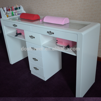 2017 Cheap Nail Manicure Table with Double Seats for Nail Sap Salon