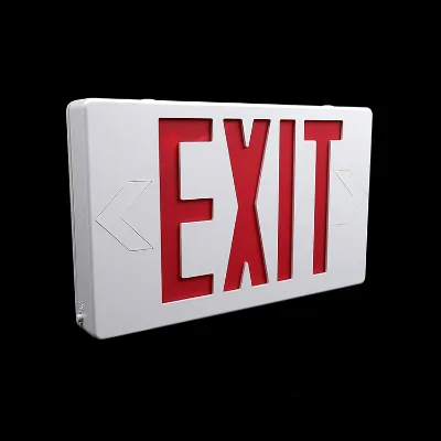 North American Standard Red Green Single Double Face Rechargeable Led Combo Emergency Exit Sign Led Exit Light