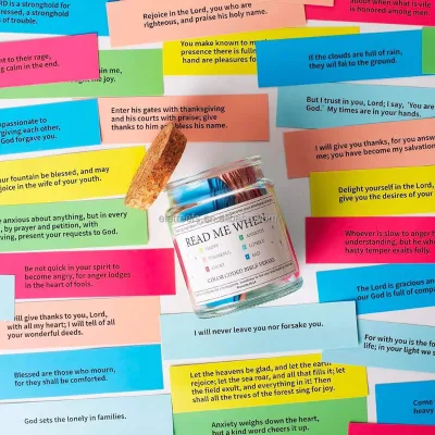 Christian Bible Gifts God'S Encouragement Color Coded Jesus Scripture Jar With Bible Verse