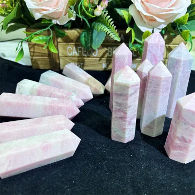 Factory Direct Selling Healing Crystal Polished Tower Pink Opal Tower Point for Home Decoration