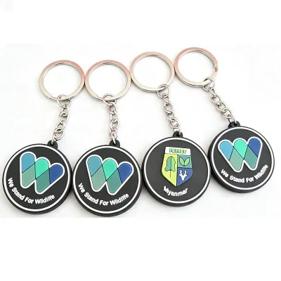 Custom Personalized Shape Pvc Rubber Keychain Manufacturers in China Promotion Soft Silicone Logo Key Chain Supplier