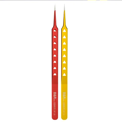 Ultra Precision Anti-Slip Tweezers Stainless Steel DIY Grade Forceps Hand Tools Sets for PCB Fly Line Micro Repair