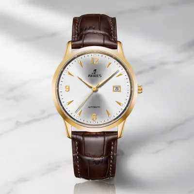 Orologio Genuine Leather Strap Miyota Mechanical Automatic Sport Charm Stainless Steel Luxury Watch Sapphire Glass Dial 5BAR