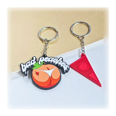 Boce Custom logo Printing Personalized Cartoon Character Animation PVC Keychain Kawaii Silicone Accessories Soft PVC Keychain