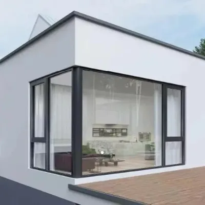 GONHO Hurricane Proof Impact Aluminum Alloy Casement Window Soundproof Energy Saving Low E Double Tempered Glass North American