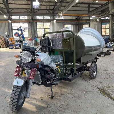 1000L Greening&Irrigation Water Tank Tricycle | 200cc Gasoline Powered Multi-Purpose Water Cart for Garden & Farm | Gasoil Motor