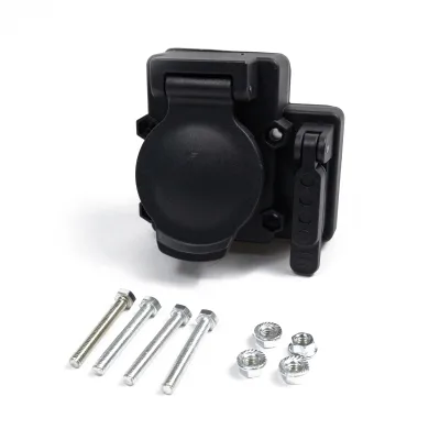 New 7 Pin RV Trailer Socket 4 Pin Flat Connector Combo | Waterproof Replacement Tow Plug Camper Truck Electrical Connection