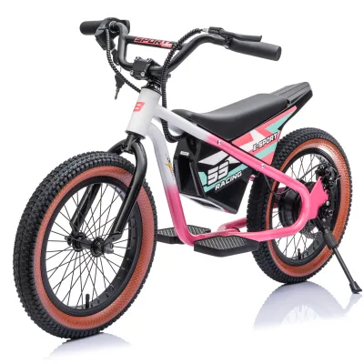 Kids Sporty Motorbike Toy 24V Electric Ride on 16 Inch Big Wheel 3 Gear Setting 10 15 20 Km/H Heavy Duty Racing