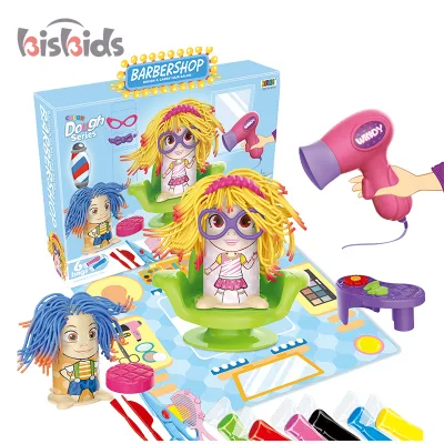 Funny DIY Clay Mud Play Game Kids Beauty Hair Color Dough Toy