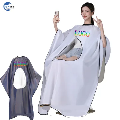 Custom Hair Salon Haircut Cover Cloth High-end Transparent Visible for Hairdressing Non-staining Hair Anti-static Barber Cape