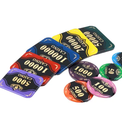 Poker Chips with Number Texture Patterns Anti-fake Poker Chips Round Plaque Chip Casino High-end Poker Chips for Casino