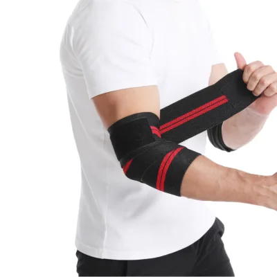 Fitness Weightlifting Bench Press Compression Bandage Wrapping Elbow Knee Pads protection for Men and Women Elbow Support