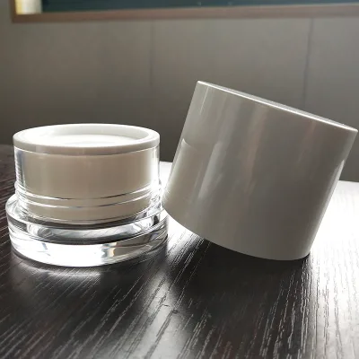 15g 30g 50g Acrylic Jar White Color in Stock Luxury and Cheap Jar Round Shape Cream Jar