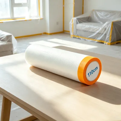 Multi Size Pre Attached Tape Masking Film Disposable Paint Barrier Sheet for Painter Hardware Tool Parts