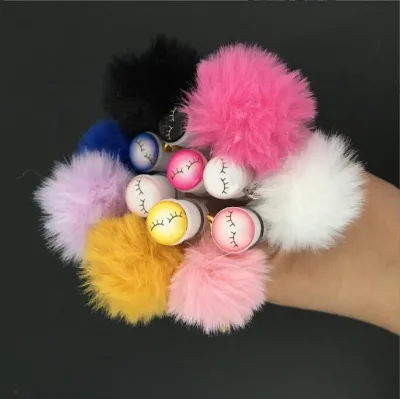 New Glitter Mascara Brush Wands Key Chains in Tub with Crystal Color Glitter Mascara Wands Packed in Tub logo Printing