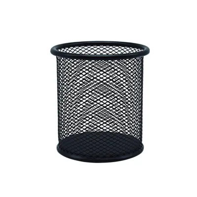 Wholesale Metal Round Pen Holder Office Pen Storage Box Stationery Organizer