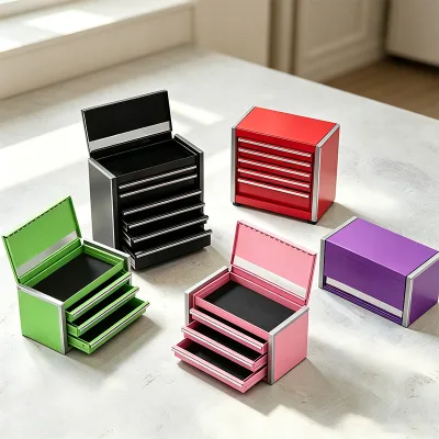 Mini Metal Drawer Tool Box Colorful Desktop Multi Spec Small Tool Chest Hardware Parts Organizer Custom Color Logo Available