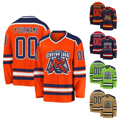 OEM Professional Polyester Customized Sublimation Embroidery Tackle Twill Ice Hockey Jersey for Canadian Team Services
