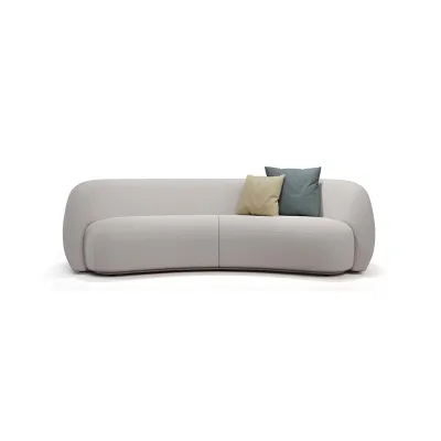 High-end Modern Stylish Curved Modular Sectional Sofa Set Multi-size Combination Fabric Solid Wood Frame Office Furniture