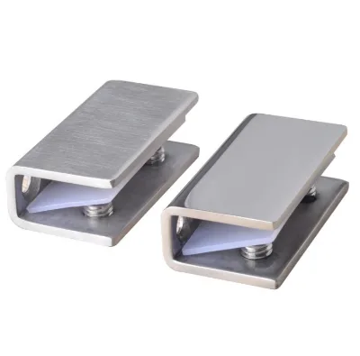Stainless Steel 304 Furniture Glass Clamps Clips Adjustable Glass Holder Glass Shelf Bracket