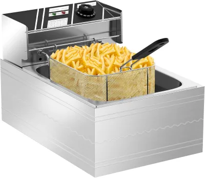 Commercial Stainless Steel Automatic Cooking 2500W Temperature Control Electric Deep Fryer