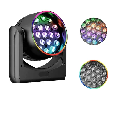 Stage Light Moving Head with DMX512 Control LED RGBWA E27 IP20 2000-8500K Color Temp Google Assistant for KTV/Warehouse