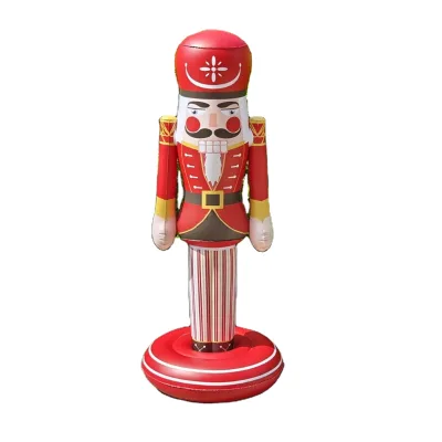 Custom Inflatable Nutcracker Christmas Yard and Porch Decoration Inflatable Santa Claus Doorway Scene Decoration