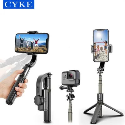 CYKE L08 Hot Sale Gimbal Stabilizer Tripod Selfie Stick 360 Rotation Handheld Anti-Shake Selfie Video Stabilizer