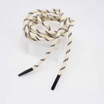 Factory Custom Logo Design Polyester Drawcords and Shoelaces Silicone Dipping Tips Hoodie Drawstring Pants Rope
