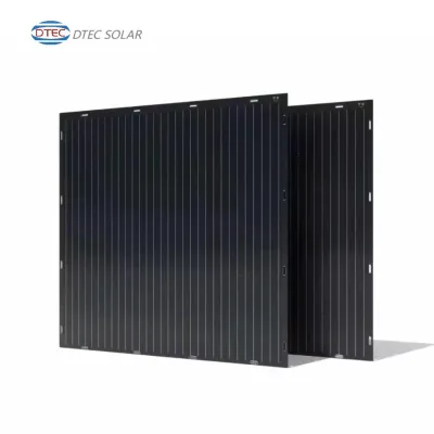 200w/210w Watts 18v Monocrystalline Thin Film Flexible Photovoltaic Full Black Etfe 12v Balcony Solar Panels System 800w Kits