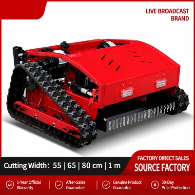 Remote Control Lawn Mower, Tracked All Terrain Grass Crusher, Self-propelled Orchard Weeding and Land Reclamation