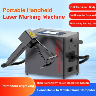 Cheap Fiber Laser Marking Machine 20w 30w 50w Mark Logos Models on Stainless Steel Copper Steel Plate Products in Industry