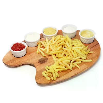 Natural Uncoated Bamboo Charcuterie Board Serving Tray Platter for Cheese Meat and Fruit