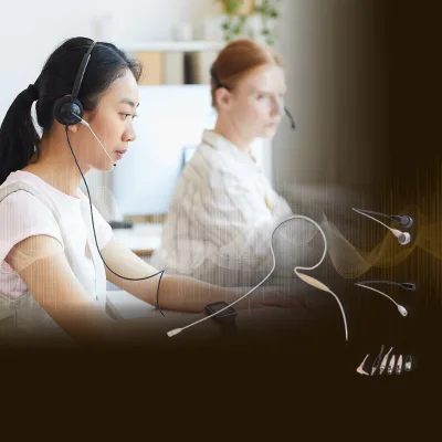 Recording Mic Kit Comfortable Earpiece Essential Microphone Accessories 20Hz-20KHz Frequency Response Model NHS660 Made Taiwan