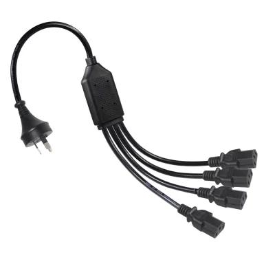 0.75MM Y Splitter IEC C13 Female Connector New Zealand Power Cord with 3Pin Rubber Material AU Male End Type for Home Appliance