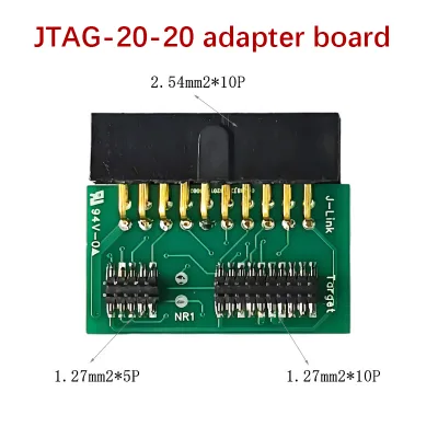 J-LINK V8 V9 for for JTAG 20Pin to 10Pin Adapter 2.54mm 10PIN 1.27mm Pitch Debug Converter PCB Mounting