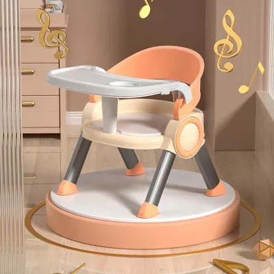 Best Sale Baby Dinning Chair With Music Detachable Infant Called Chair Plastic Kids Chair