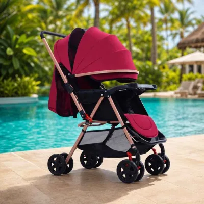 Second Fold Baby Stroller Rapid Shut Move Grey Woven Body Matt Black Bar Rush Hour Ride Pram Walk