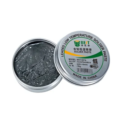 BST-507A SMD Syringe No Clean Solder Paste 158℃ Low Temperature Lead-Free Paste for Phone Component PCB Repair