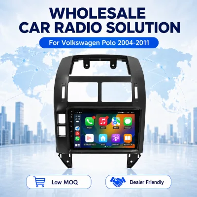 Wireless System For Volkswagen Polo 2004 2011 9 Inch Radio DVD Player Screen Console Headunit Camera Equalizer Entertainment