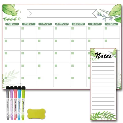 Fridge Magnet Message Board Erasable Magnetic Note Sticker Creative Whiteboard Decoration Magnetic Calendar Weekly Plan